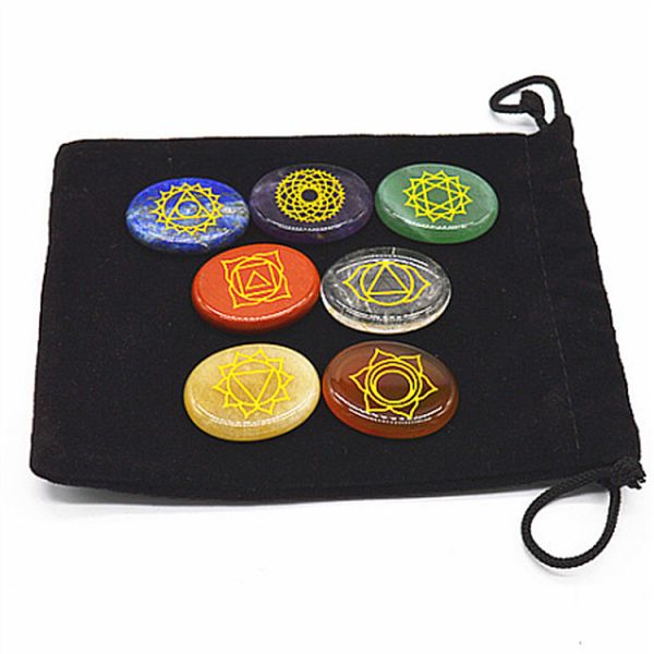 7 Chakra Stone sets Reiki Crystals Chakra Stones for Healing Support Custom Size OEM