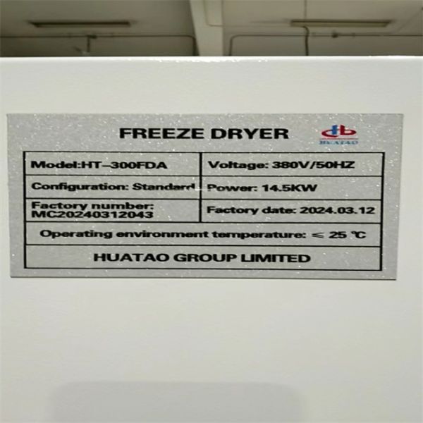 3м2 вместимость 60кг/партия Силиконовое масло морозильная сушилка Воздушное охла