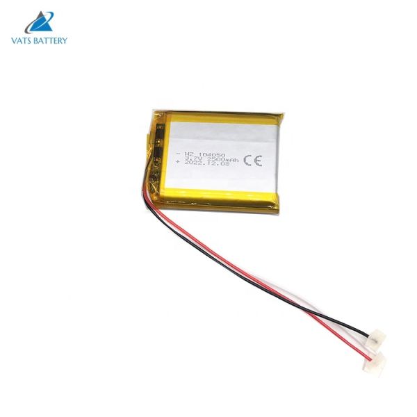 104050 2500mAh IEC62133 Lithium Polymer Battery 3.7V Rechargeable Li-polymer Battery Pack