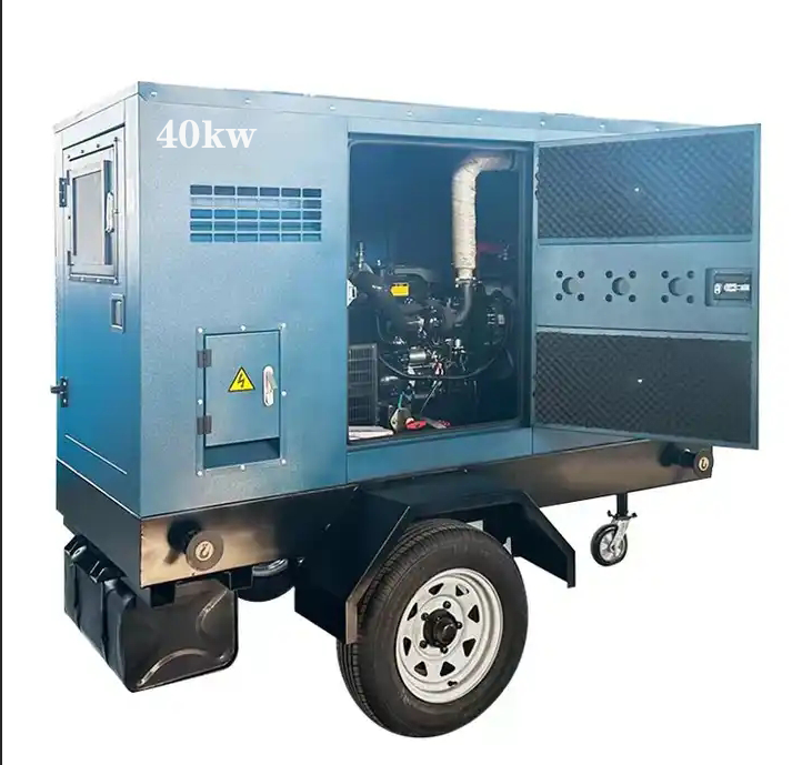 40KW Trailer Type Perkins Diesel Generator For Transportation Farmland