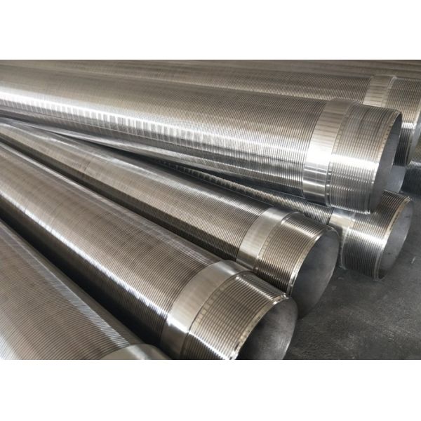 Non Clogging Stainless Steel Wedge Wire Screen 50mm Diameter 0.4mm Slot Size