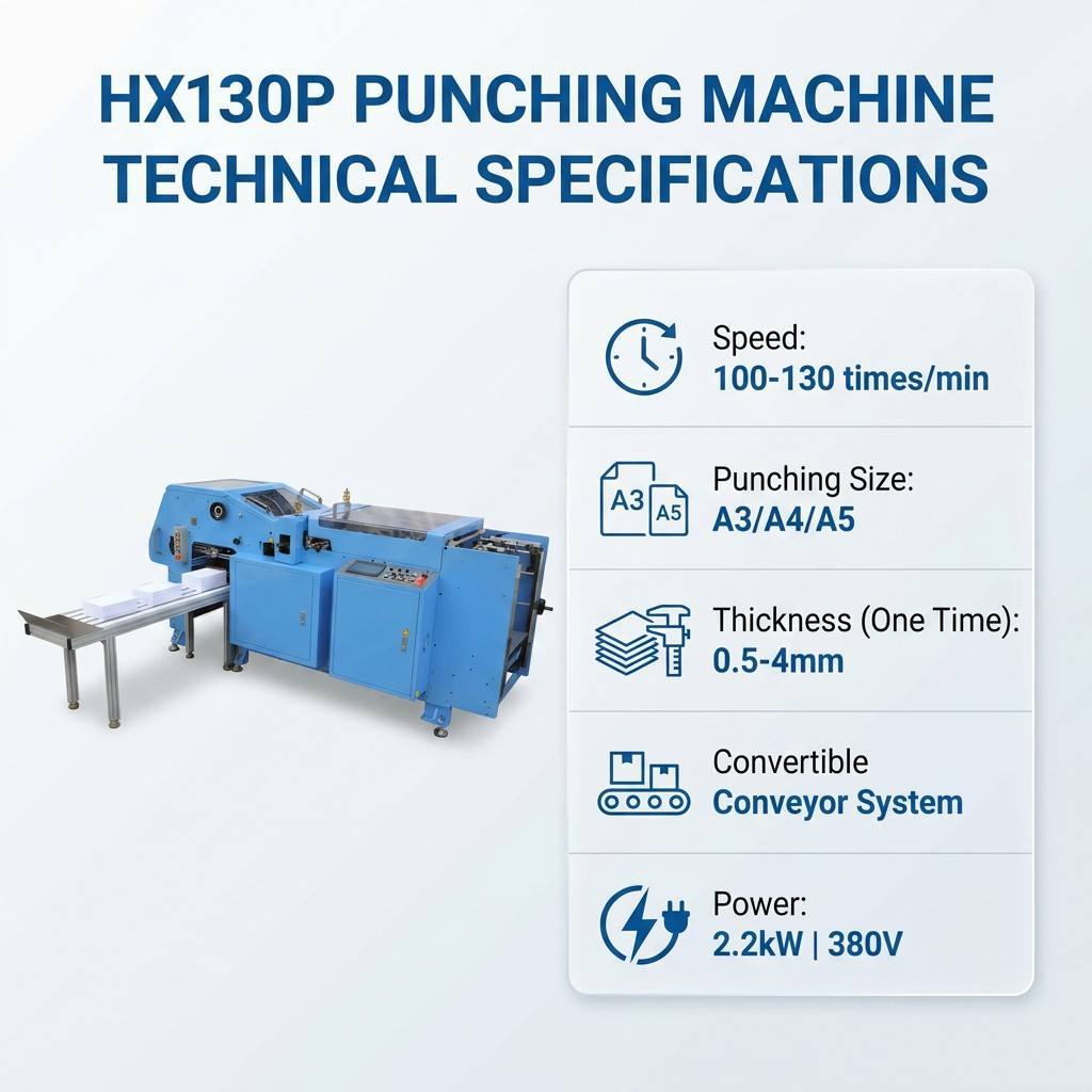 Automatic Punching Machine Running 100–130 Times Per Minute For Notebook And