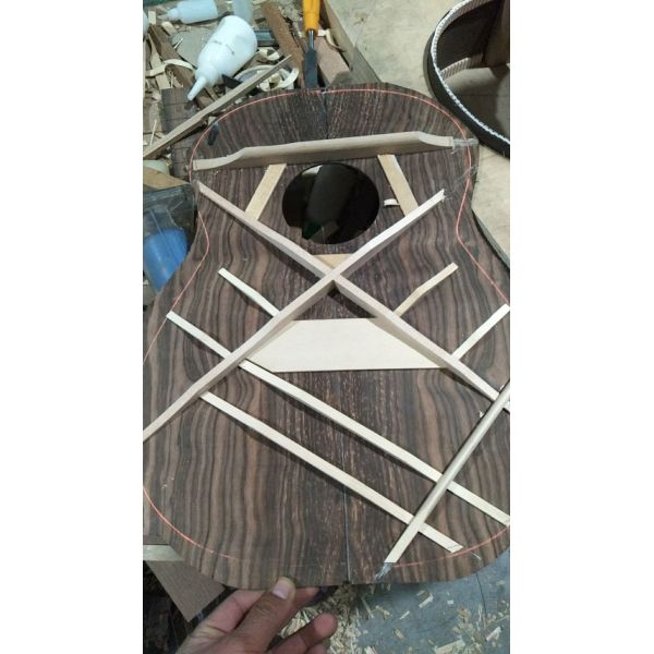 AAAA handmade all Solid ebony wood single cut guitar 14 frets imported wood armrest GA acoustic electric guitar