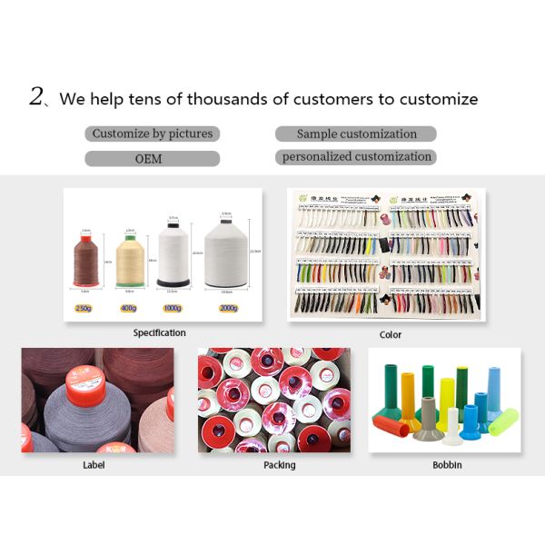 Kangfa T90 92 Связанная нейлоновая швейная нить для напольного покрытия Обувь для наружного использования Кожа и кожа автомобильных сидений