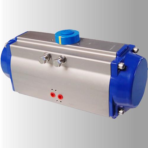 Silver Aluminum Body Pneumatic Valve Actuator DA Double Action Type AT32-AT400 Sizes