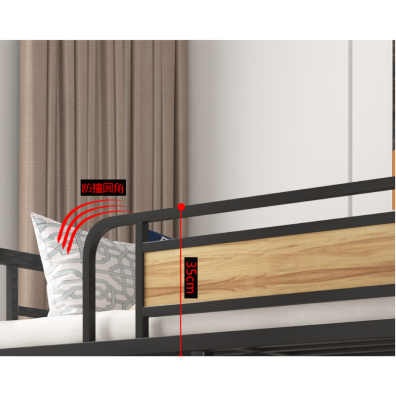 Apartment 1800*1800*2000 Single Wooden Children Plywood Loft Bed with Drawers Stairs