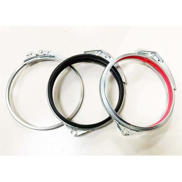 100mm 4はフランジの速いロックが付いている管によって電流を通される鋼管クランプ並ぶゴム製を扱う