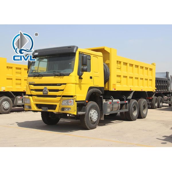 30Ton Yellow SINO Heavy Duty Dump Truck Trailer 6 x 4 for Transport