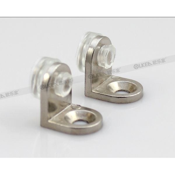 Zinc Alloy and PVC Glass Clamp Bracket Holder for Flat Glass Railing Shelf Accessory