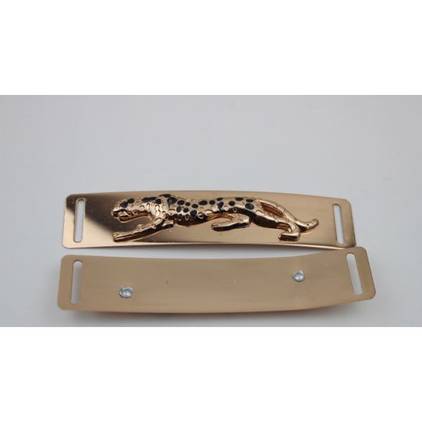 Personalized light gold metal curved sneaker shoe lace shoelace charms metal buckles