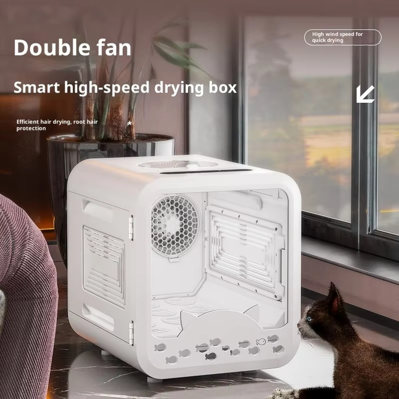 72L Eco-Friendly Modern Electric ABS Plastic Pet Drying Box for Cats & Dogs Automatic Low Noise Design Indoor Use