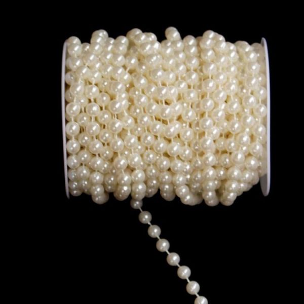 High Quality DIY Handmade ABS Cream Color Plastic Pearls Link MOT Beads