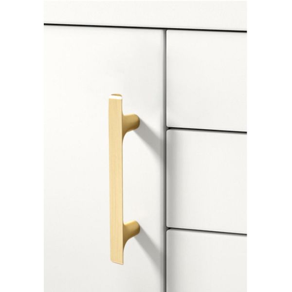 American New Aluminum Knurled Simple Gold T Bar 128mm Furniture Cupboard Wardrobe Cabinet Wardrobe Door Pull Handles