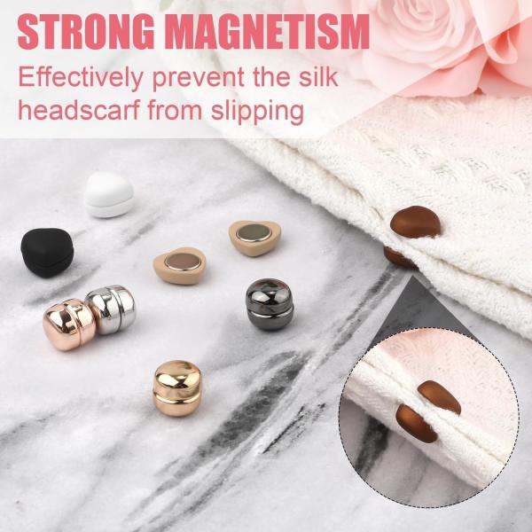 8PCS Pinless Magnetic Safety Pins For Cloth Hijab Scarf Head Scarf