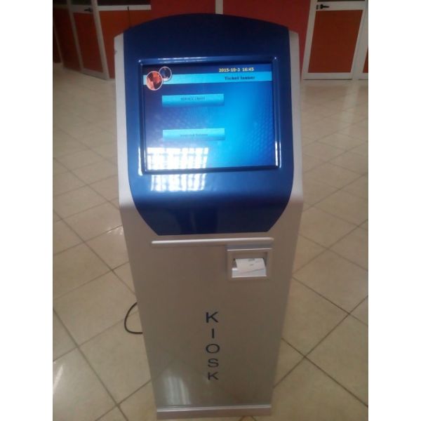 50HZ 60HZ Cold Rolled Steel Ticket Dispenser Kiosk