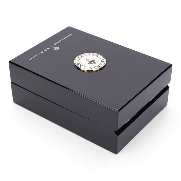Customized Black Luxury Wooden Perfume Gift Box