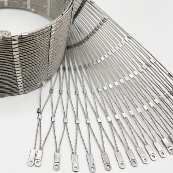 316 Wire Stainless Steel Rope Mesh Fencing Knotted 7X7 7X19 For Zoo
