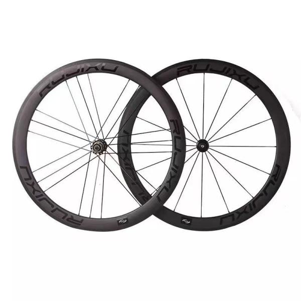 Toray Customized V Brake Wheelset Carbon Racing Bike Wheels 50mm Tubeless