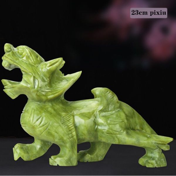 Regional Feature Pair Of Natural Jade Pixiu Home Office Feng Shui Jade Carving Crafts Jade Ornaments Feng Shui Pixiu