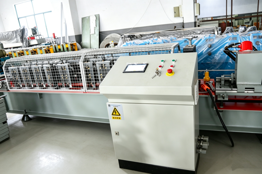 0.8-1.0mm Galvanized Steel Light-duty Curtain Track Rail Roll Forming Machine For Windows