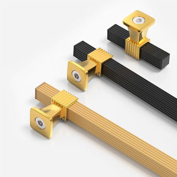 Two-tone Spliced Light Luxury European-style Handle for Wardrobe Cabinet Drawer Shoe Cabinet and Other Furniture Hardware