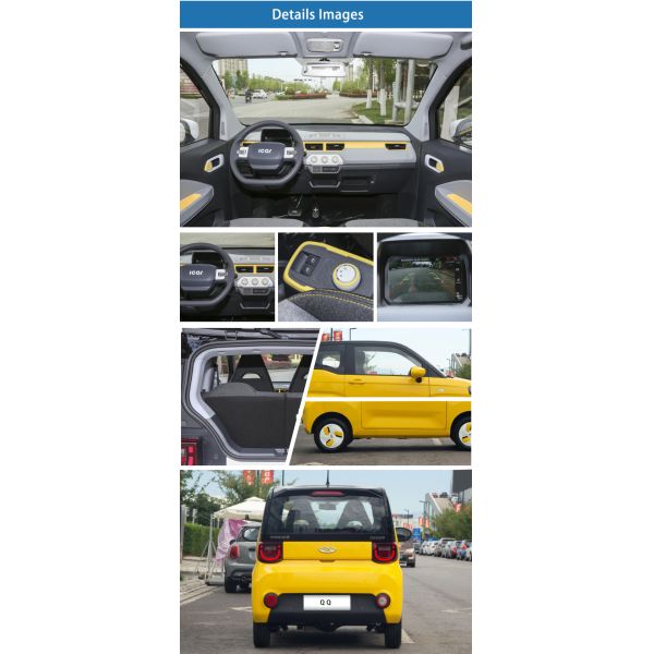 Chine Nouveaux véhicules à énergie pure 4 roues Autos d'occasion Adultes Chery QQ Mini EV Voiture électrique