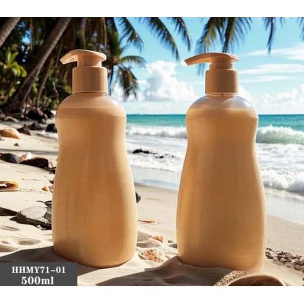 Customized Plastic Luxury Shampoo Bottles 500ml PET Bottle