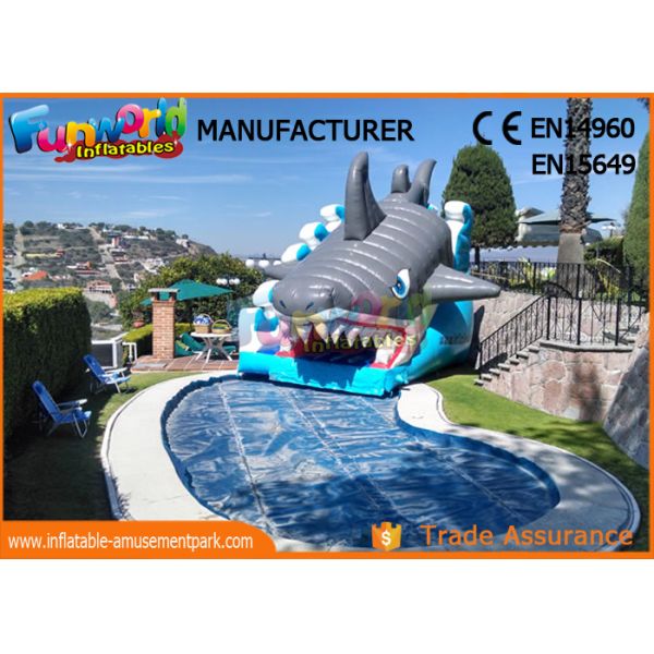 0.55mm PVC Tarpaulin Outdoor Inflatable Water Slides Clearance ROHS EN71