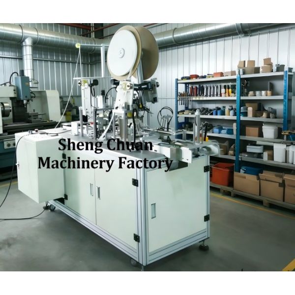 Automatic Inner Mask Ear Loop Sealing Maching for Flat Face Masks with AI visual inspection