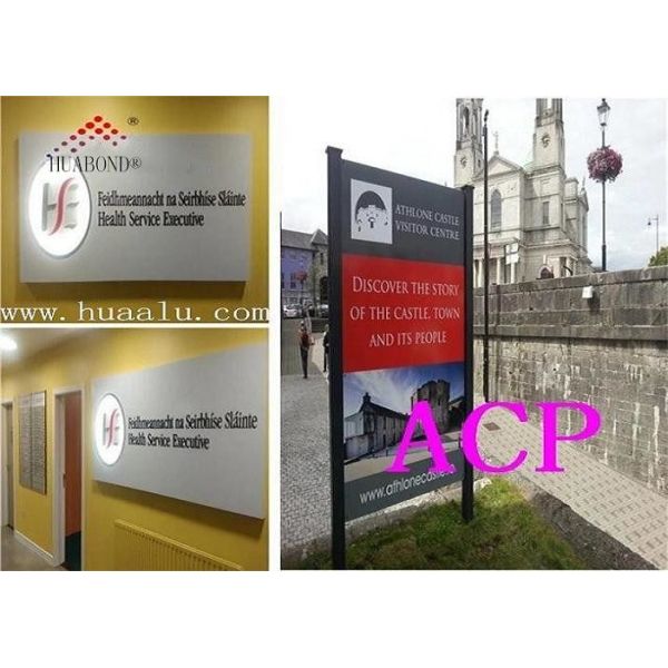 Exterior FEVE Coated Signage Aluminum Composite Panel Acid Resistant