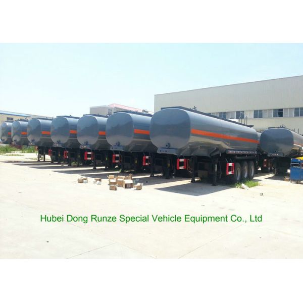 Hydrochloric Acid Tanker Semi Trailer , Chemical Road Tankers Custom Material