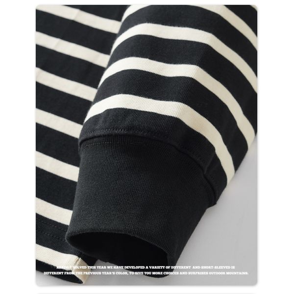 Women'S Over Oversized Crewneck Sweatshirt Loose Basic Striped Tshirt 100% Cotton Men