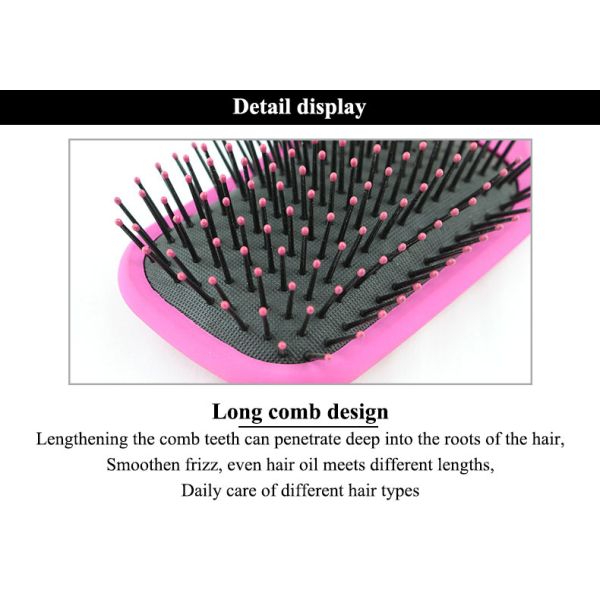 Streamlined Handle Scalp Massage Comb Customized Color ABS Airbag Comb