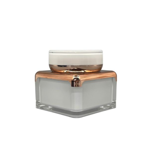 Квадратный тип опарник 30g сливк дизайна края круга акриловый, 50g XY2202