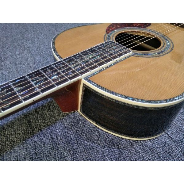 39 inches ooo45s Acoustic Guitar Top AAA Solid Red Cedar Abalone Binding Body With Fishman Pickups Rosewood fingerboard