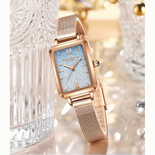 Квадратные женщины сплава случая наблюдают толщину ремня 7.2mm сетки