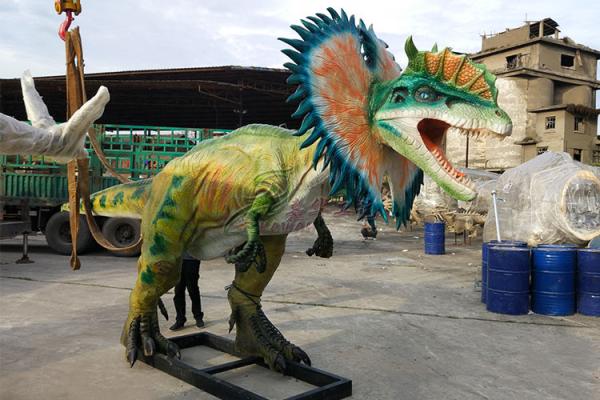 Indoor / Outdoor Decorative Animatronic Dinosaur Replicas Life Size For City Plaza