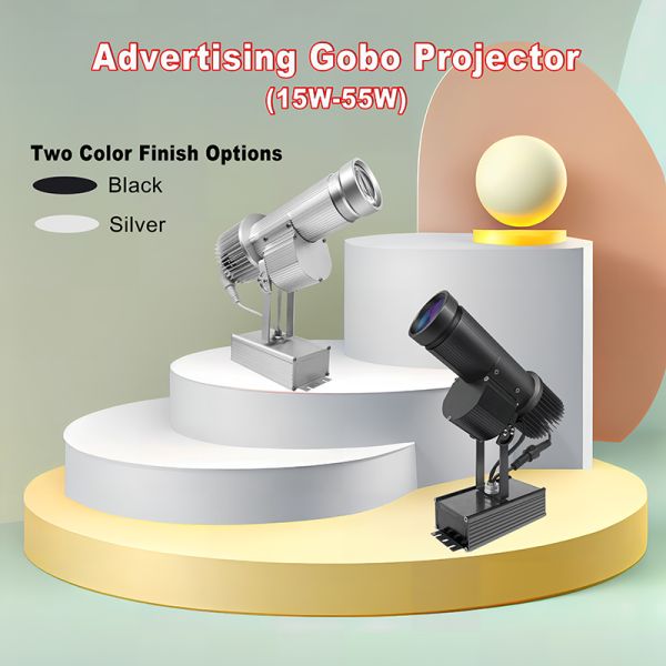 Outdoor Advertising Lights Black and White Gobo Logo Projector for Sidewalk