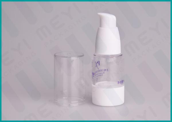 Customized Airless Plastic Pump Bottles , 15ml 30ml 50ml Cosmetic Pump Dispenser Bottle 