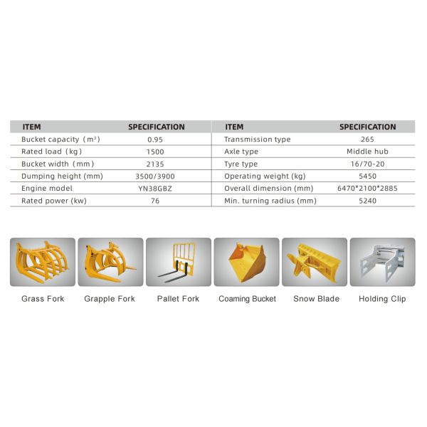1500 кг номинальной нагрузки колесный погрузчик LG936 для эксплуатации