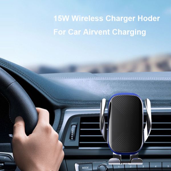 9V 2A Quick Wireless Charger Auto Clamping Phone Holder Charger