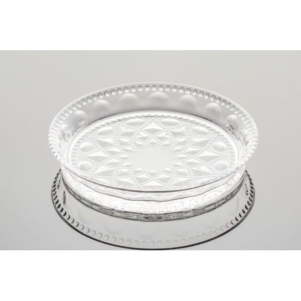 Round 300ml Unique Dinnerware Sets 7 Inch Pressed Vintage Glass Dinner Plates