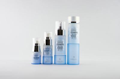 Vista - garrafas cosméticas plásticas resistentes com tratamento de superfície de carimbo quente