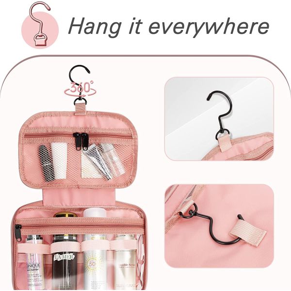 Portable Travel Black Makeup Cosmetic Case Bag Cosmetic Bag Makeup Toiletry Bag Travel Organizer