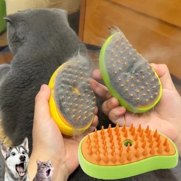 3-in-1 Electric Pet Grooming Brush with Spray Function