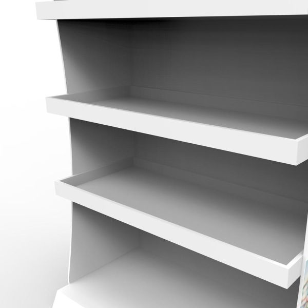 Лекарства стеллажа для выставки товаров моды полка дисплея деревянного розничного белого деревянная для фармации