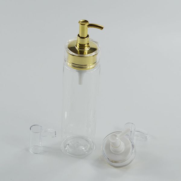 Пластиковая крышка роскошная 24 мм УФ покрытие золотого цвета лосьон диспенсер насос для акриловой бутылки