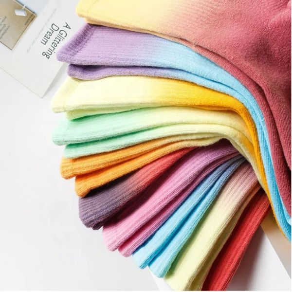 Inventory of Red Purple Gradient Giant Cozy Socks for Women in Summer Days