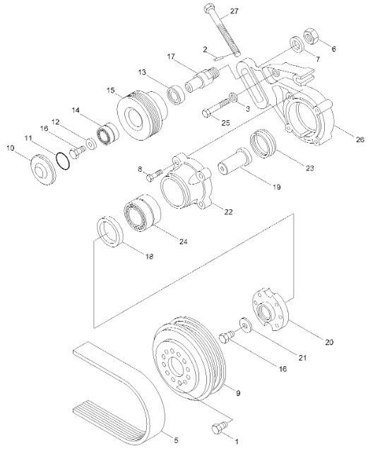 Пояс вентилятора двигателя 3103697 QSM11 для машинных частей экскаватора HYUNDAI