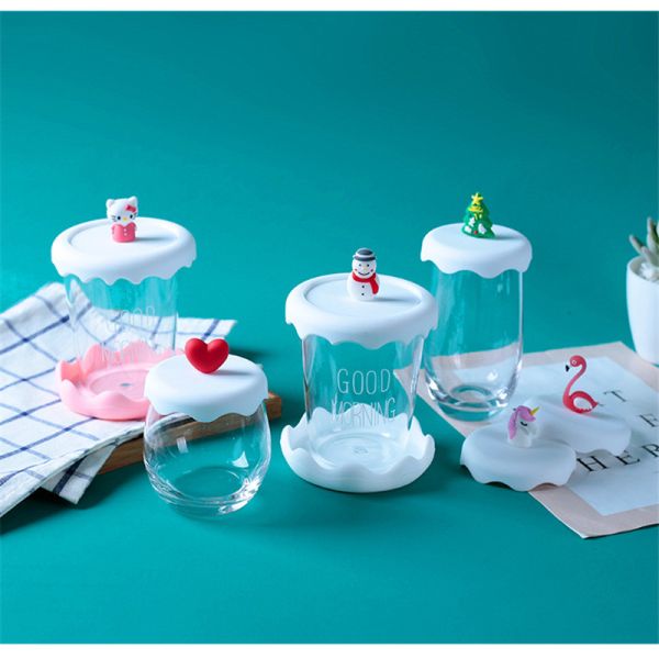 Силиконовые крышки стаканов набор снежного покрытия питьевой горшок антипылевой герметичные крышки кружки для горячего и холодного напитка Силиконовый горячий крышка стакана